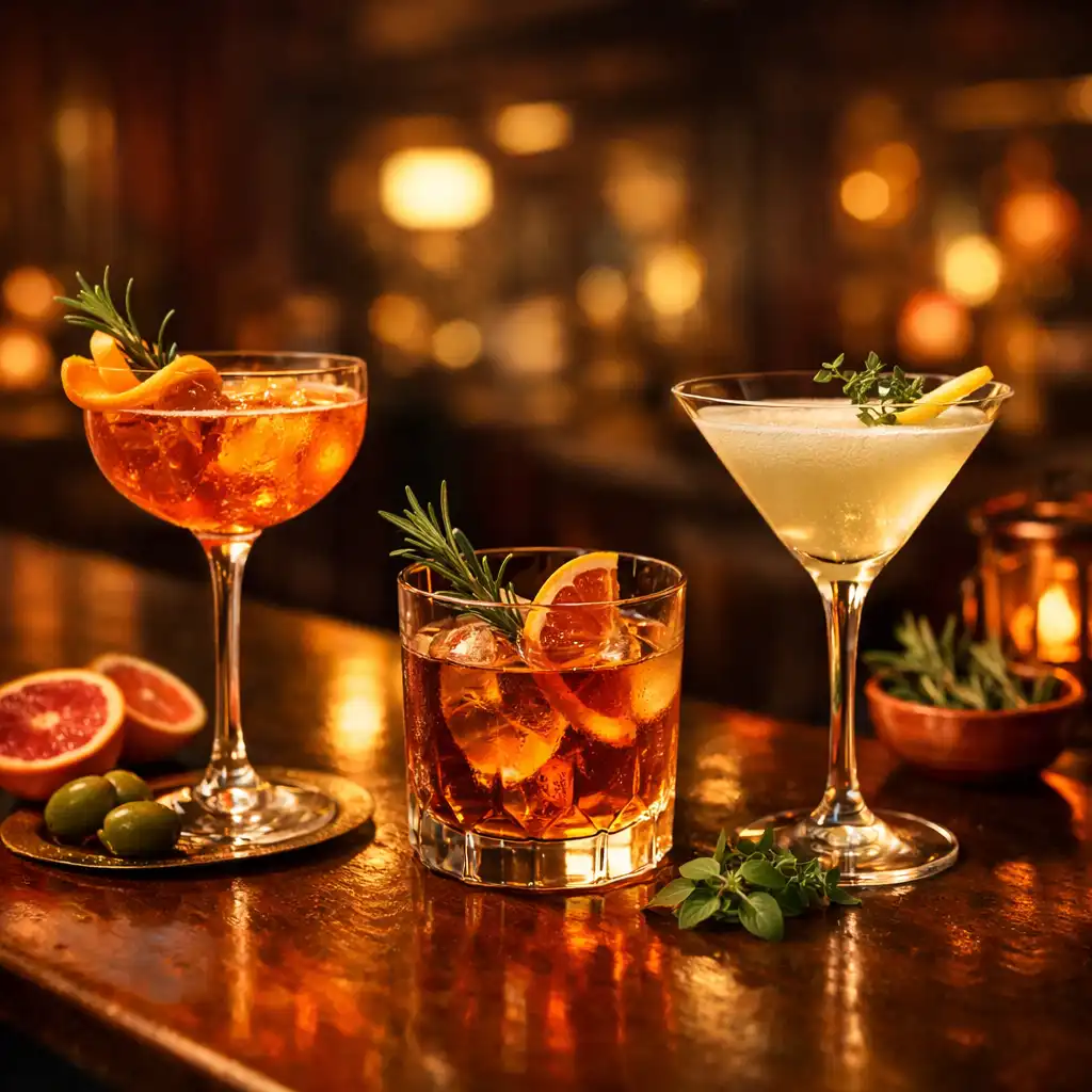 Cocktails signature ambiance chaude bar